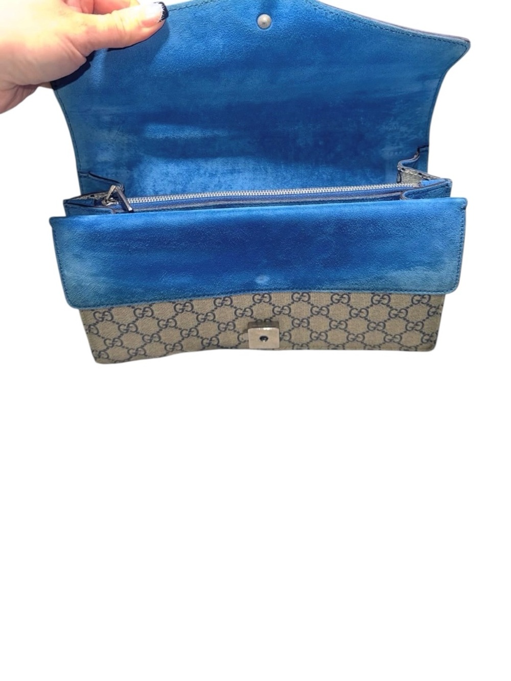 ✨💎NWOT💎✨Gucci Beige GG Supreme Blooms Bag! - Picture 8 of 11
